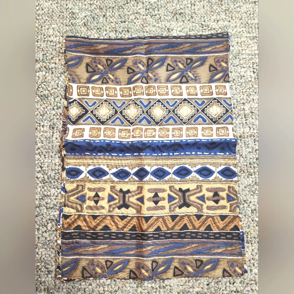 Bloomingdale's Tribal Pattern Silk Oblong Scarf
